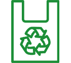 ikona zielonej reklamówki